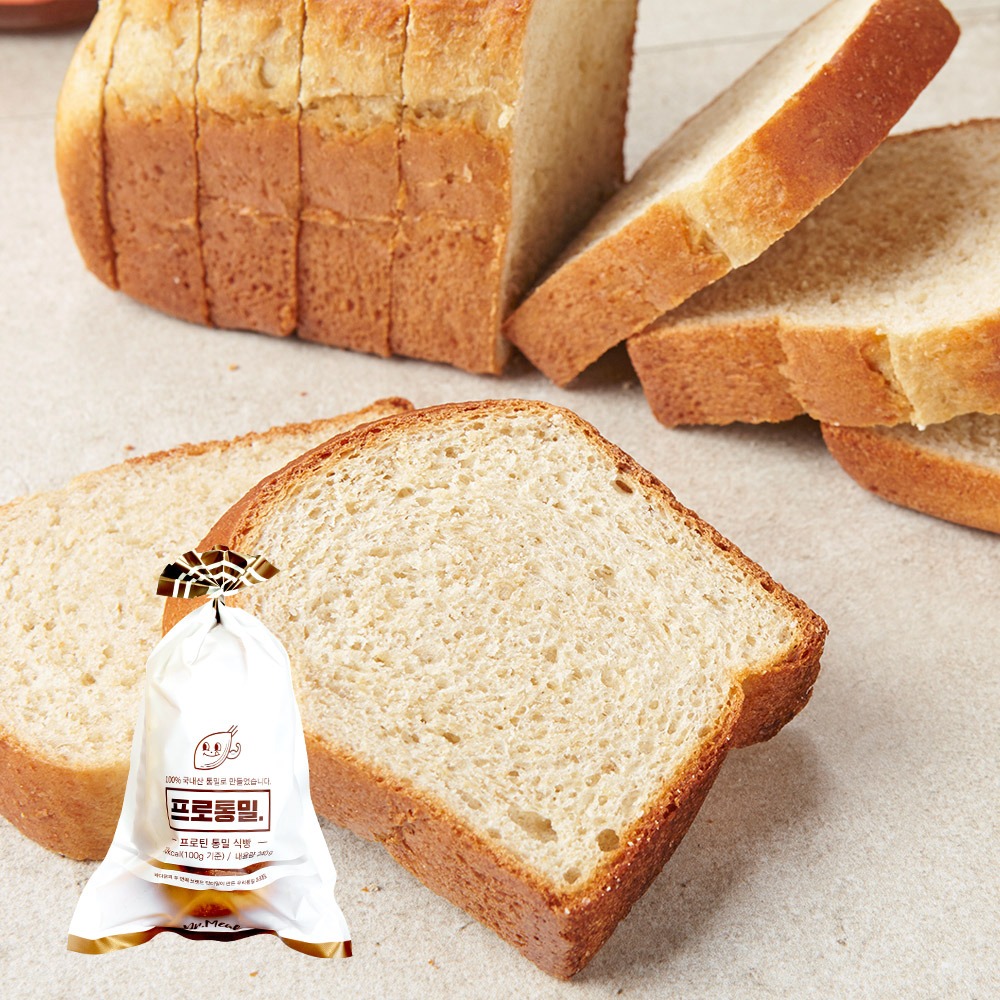 닥터밀 프로통밀 미니 식빵 3팩 / 프로틴 단백질 빵 글루텐프리 100%통밀